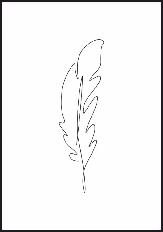 Plakat rysunek pióra w technice line art