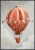 Plakat czerwony balon na szarym tle do pokoju dziecka
