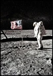 Plakat astronauta na księżycu