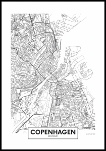 Plakat plan Kopenhagi