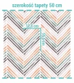 Wielkość wzoru na tapecie zygzak malowany pędzlem