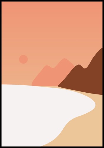 Plakat pustynna fatamorgana