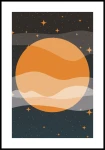 Plakat kolorowa pełnia księżyca