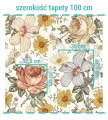 Wielkość wzoru na tapecie kwitnące kwiaty.