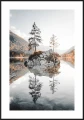 Plakat jezioro Hintersee z białym marginesem dookoła.