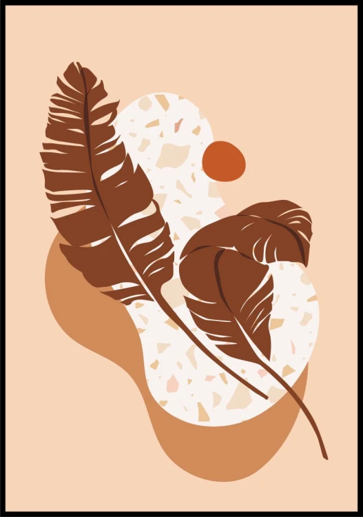 Ilustracja leniwe liście w słońcu.