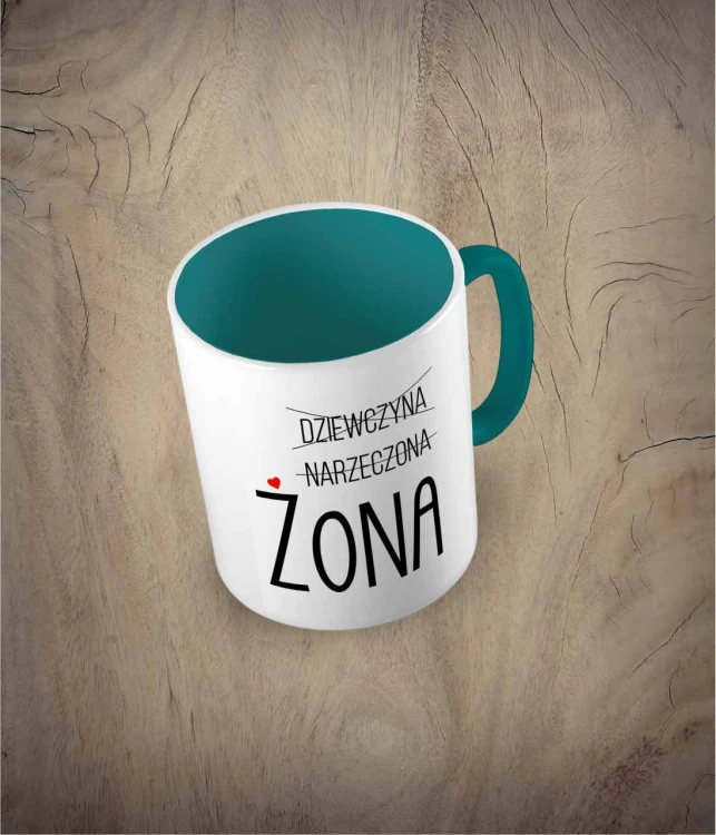 Kubek ŻONA - ciemnozielony