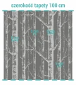 Wielkość wzoru na tapecie w brzozy.
