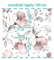 Wymiary wzoru na tapecie róża kwiatowa.