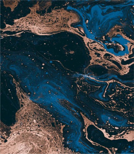 Próbka fototapety blue and bronze paints