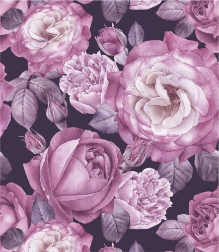 Próbka tapety róże i peonie