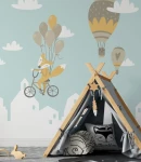 Fototapeta balony nad miastem