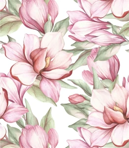 Próbka tapety kwitnąca magnolia