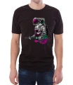 Czarny T-shirt dla niego z astronautą trzymającym gitarę