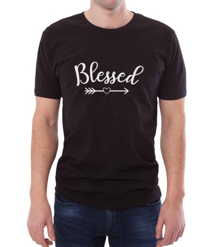Czarna koszulka męska blessed