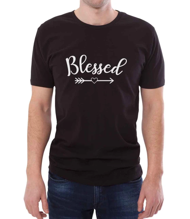 Czarna koszulka męska blessed