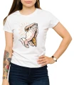 Biały T-shirt damski dla fanki pizzy