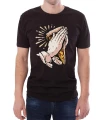 Czarny T-shirt dla niego dla smakosza pizzy