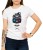 Biały T-shirt dla niej z czaszką superstar