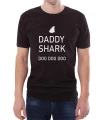 Czarny T-shirt daddy shark dla ojca