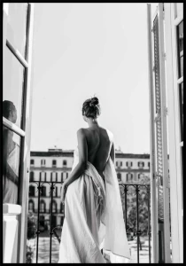 Plakat lady in window