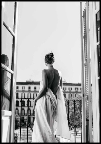 Plakat lady in window