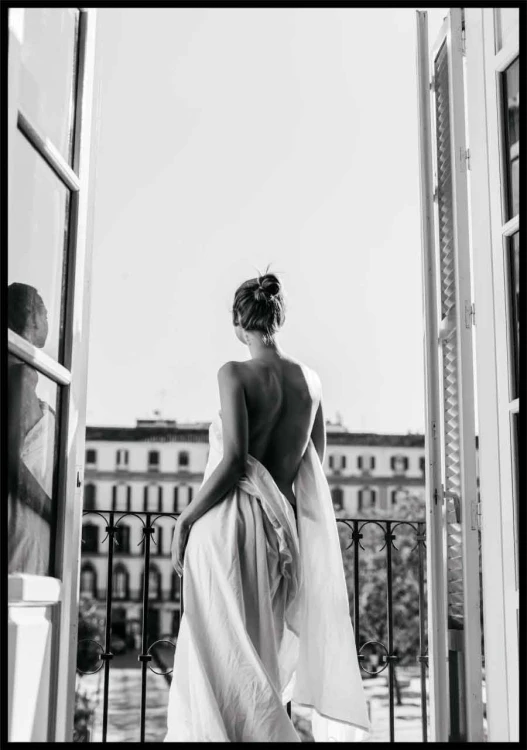 Plakat lady in window