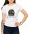 Biały T-shirt ze stacją kosmiczną