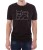 Czarny T-shirt dla niego z leżącym, białym kotem