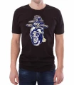 Czarny T-shirt dla mężczyzny ze wzorem goryla