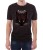 Czarny T-shirt męski z grafiką wilka