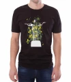 Czarny T-shirt dla niego z nadrukiem figury Jezusa