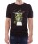 Czarny T-shirt dla niego z nadrukiem figury Jezusa