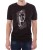 Czarny T-shirt dla niego z wizerunkiem kobiety otoczonej kwiatami