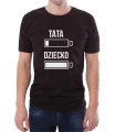 Czarna koszulka dla taty bateria