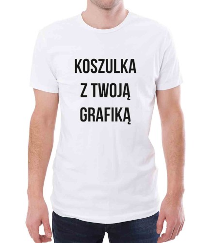 Biała koszulka męska z Twoim projektem