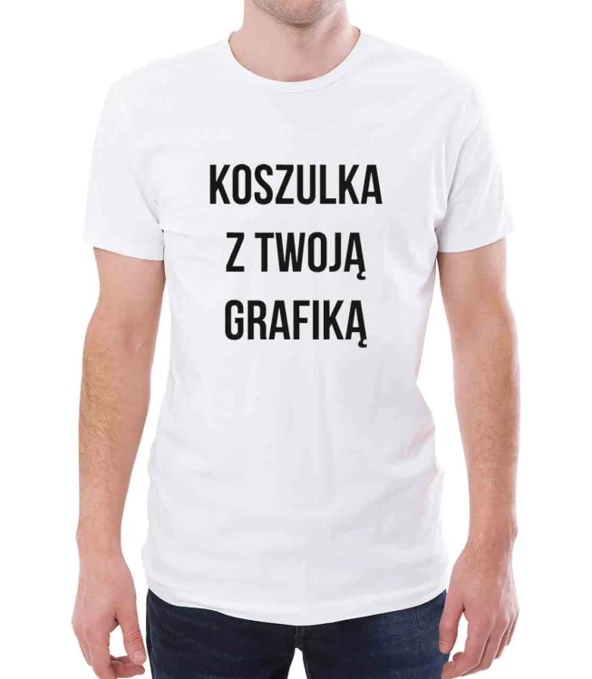 Biała koszulka męska z Twoim projektem