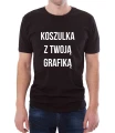 Czarny T-shirt męski z Twoim nadrukiem