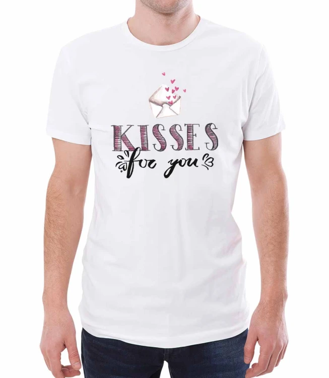 Biały T-shirt męski z miłosnym listem