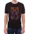 Czarny T-shirt męski z mopsem
