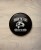 Button śr. 58 mm - born to fish - czarny