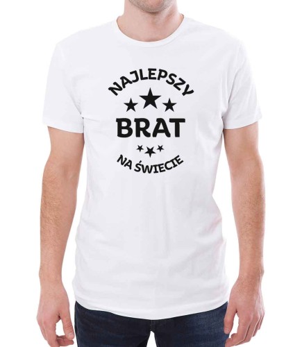 Biała koszulka najlepszy brat na świecie