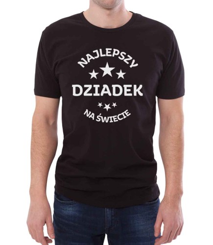 Czarna koszulka najlepszy dziadek na świecie