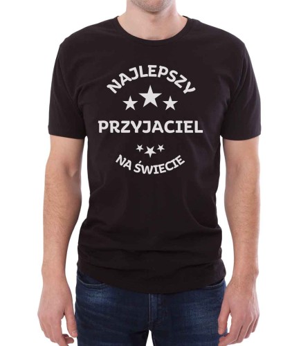 Czarna koszulka najlepszy przyjaciel na świecie