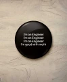 Button śr. 58 mm - engineer mens - czarny