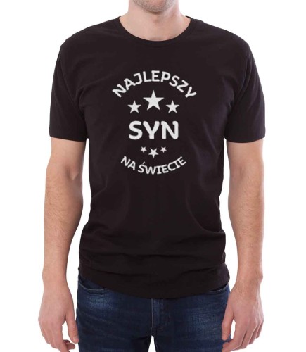 Czarny T-shirt dla najlepszego syna