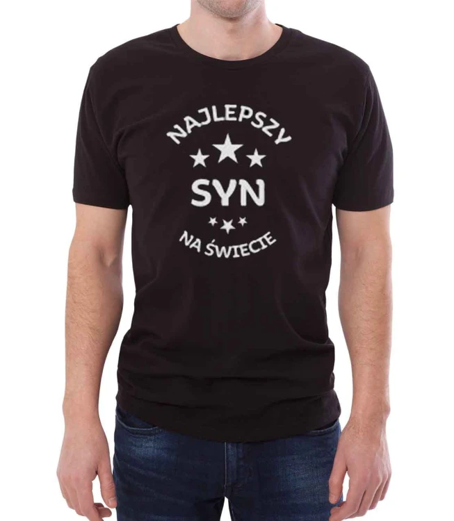 Czarny T-shirt dla najlepszego syna