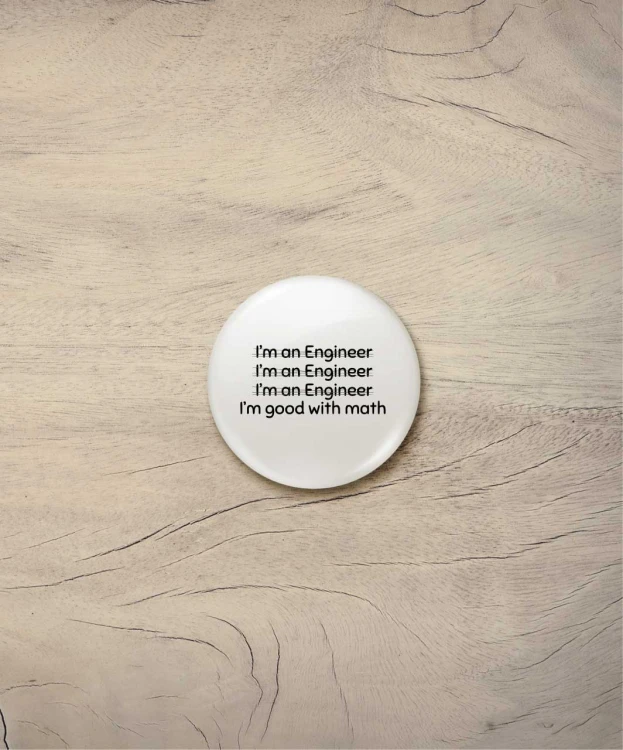 Button śr. 38 mm - engineer mens - czarny