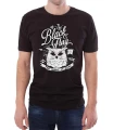 Czarny T-shirt męski z sową