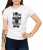 Biały damski T-shirt z wizerunkiem krzyczącego pana w meloniku